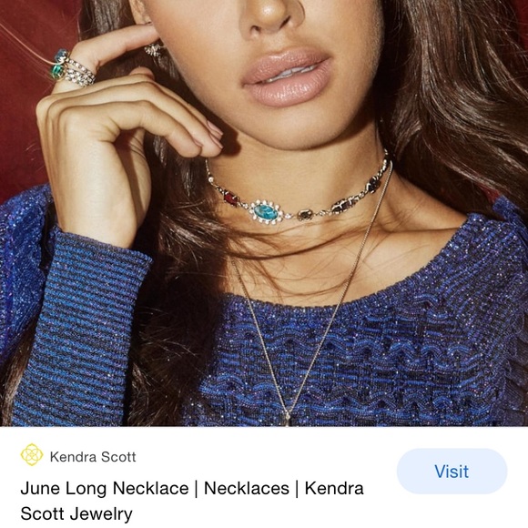 Kendra Scott multi color gold necklace. - Picture 2 of 3